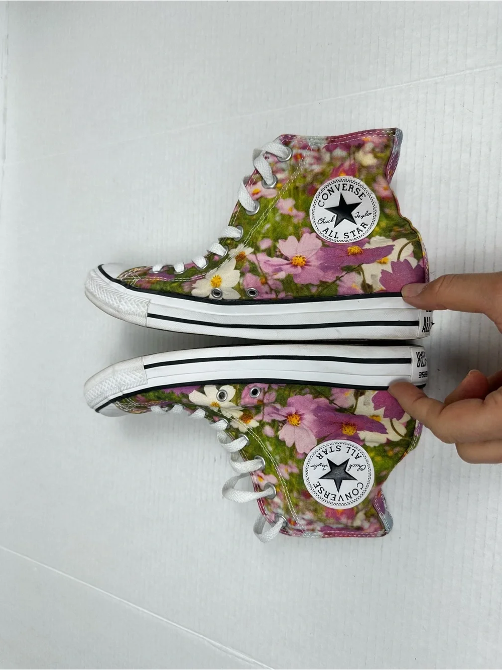 Converse All-Star Chuck Taylors Floral Sz Men 8.0 Women 10 High Top Shoe 150186F - Picture 5 of 14